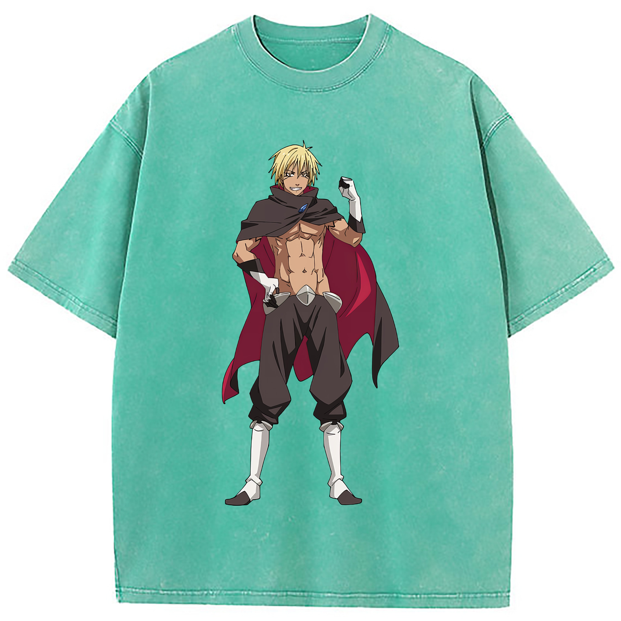 （画像用） 転スラ Regarding Reincarnated to Slime 綿100% ヴィンテージ風 半袖Tシャツ（フロントプリント）